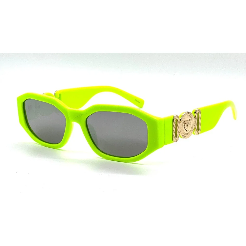 Neon Green Gold Head Sunglasses Bold‎ Statement Fashion Accessory Fashion Lentes